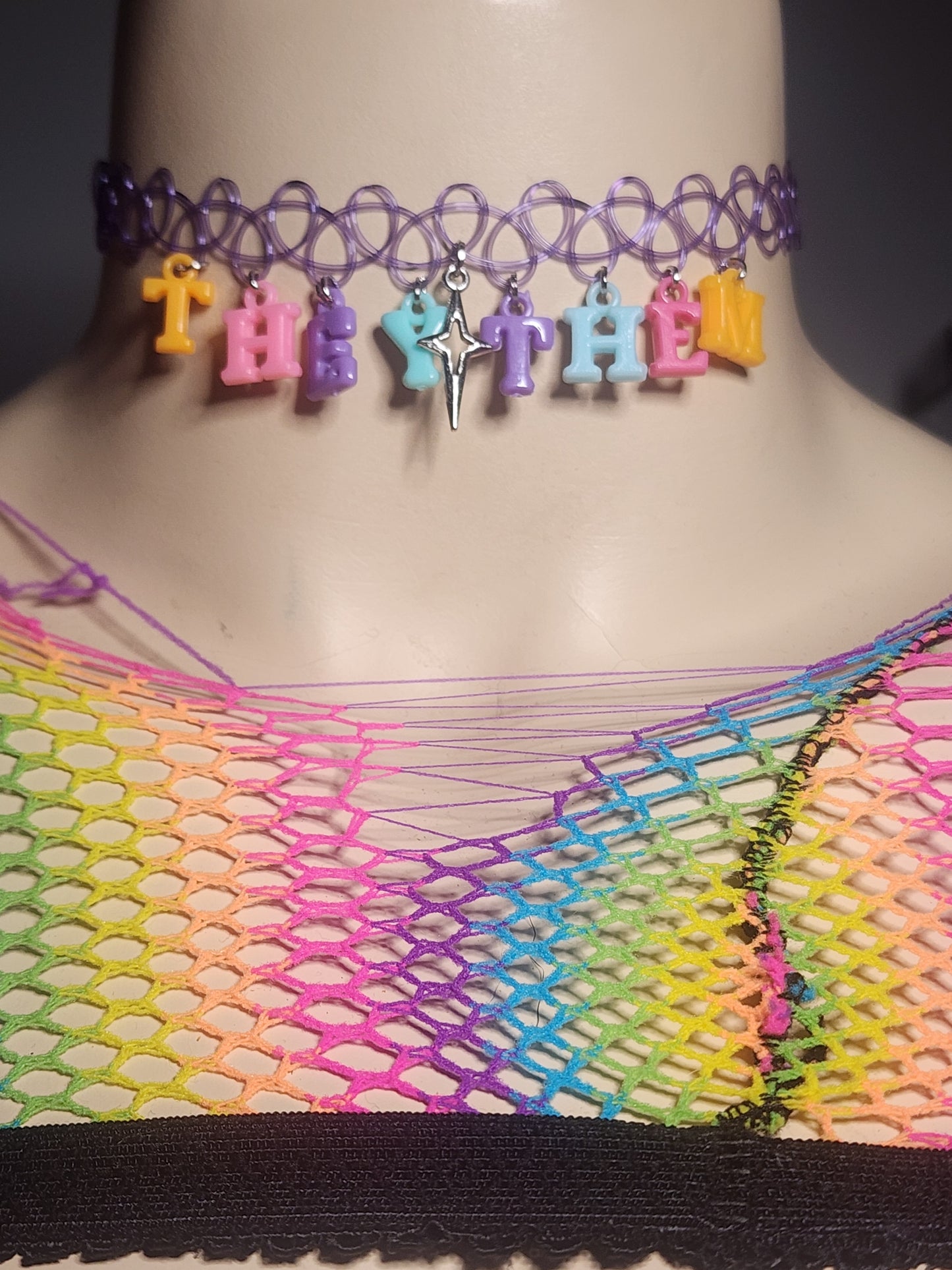 THEY/THEM - STRETCHY CHOKER image 0