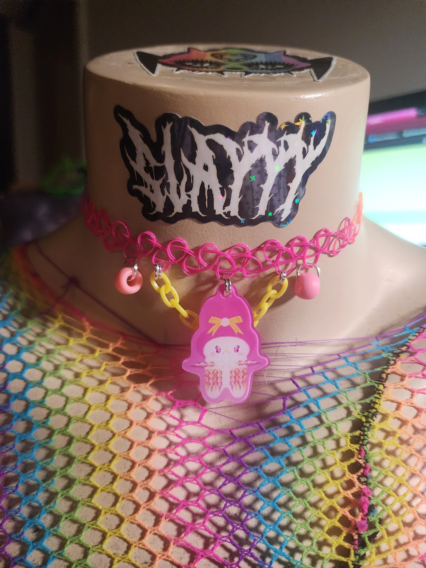 MY MELODY - Stretchy Choker (PINK)
