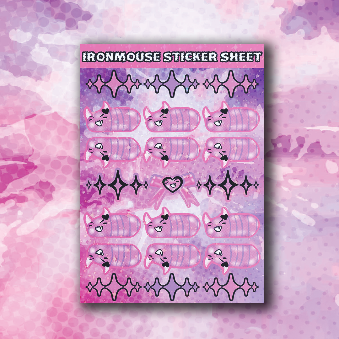IRONMOUSE WORM - STICKERSHEET image 0