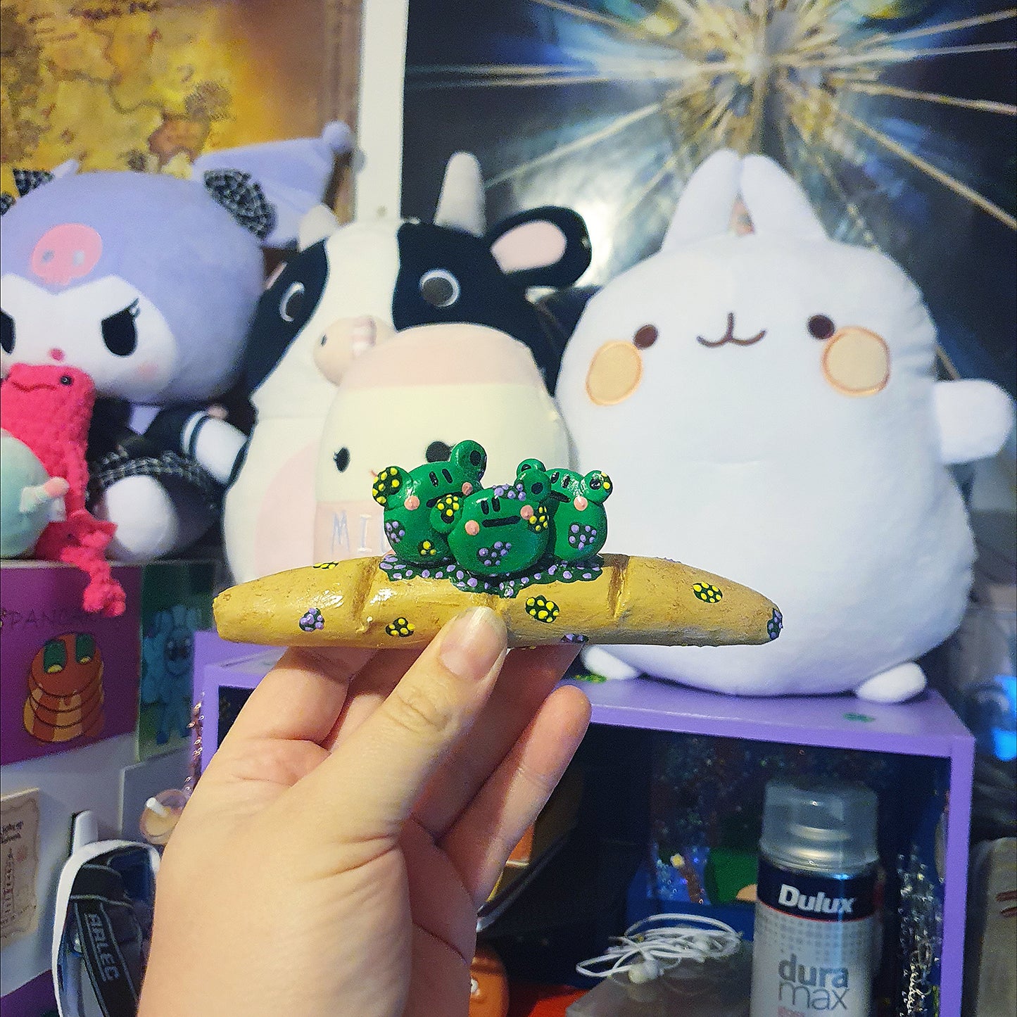 Baguette Frogs Clay Ornament image 3