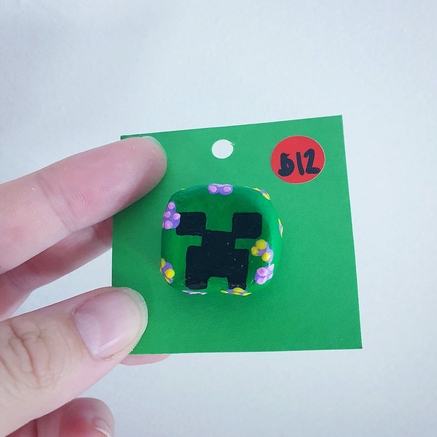 Creeper Minecraft Clay Pin image 3