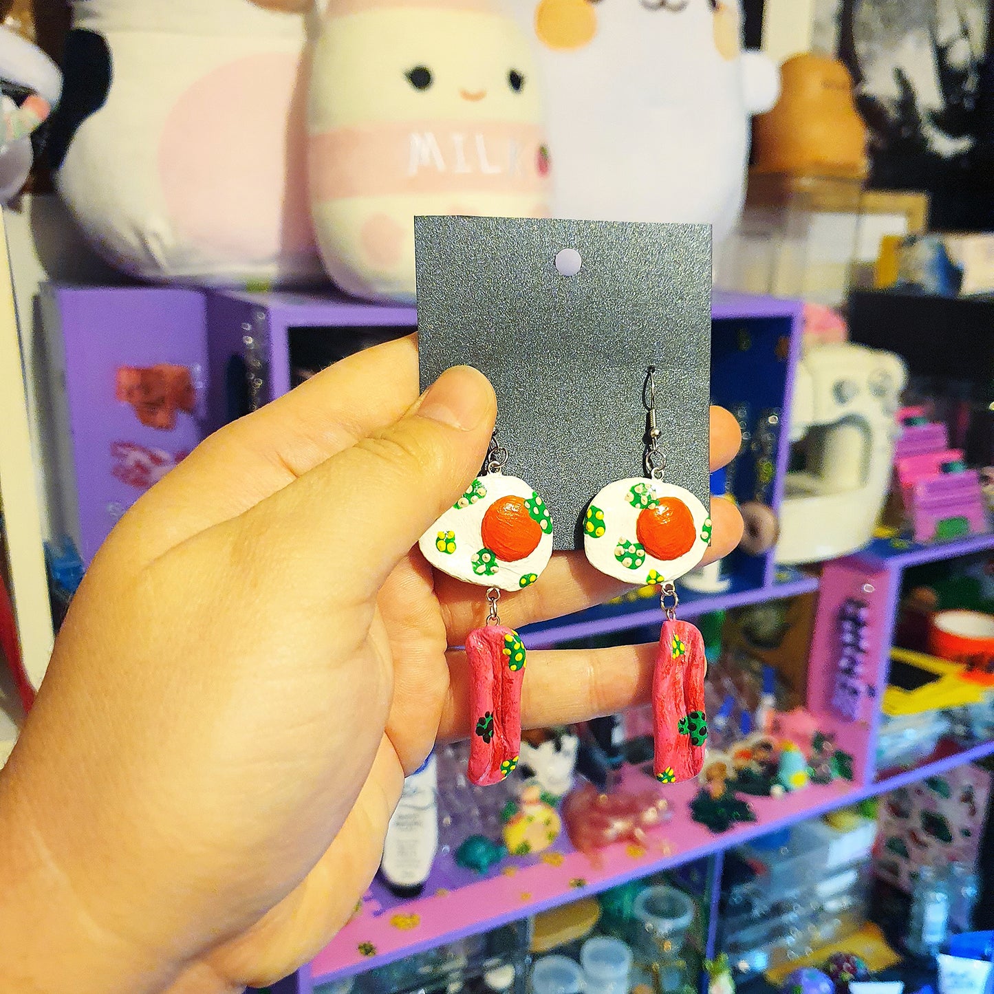 Egg & Bacon Earrings image 5