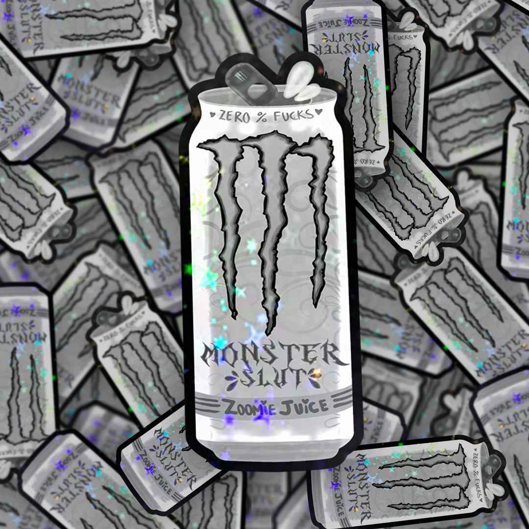 Monster-Slut Can White - STICKER image 0