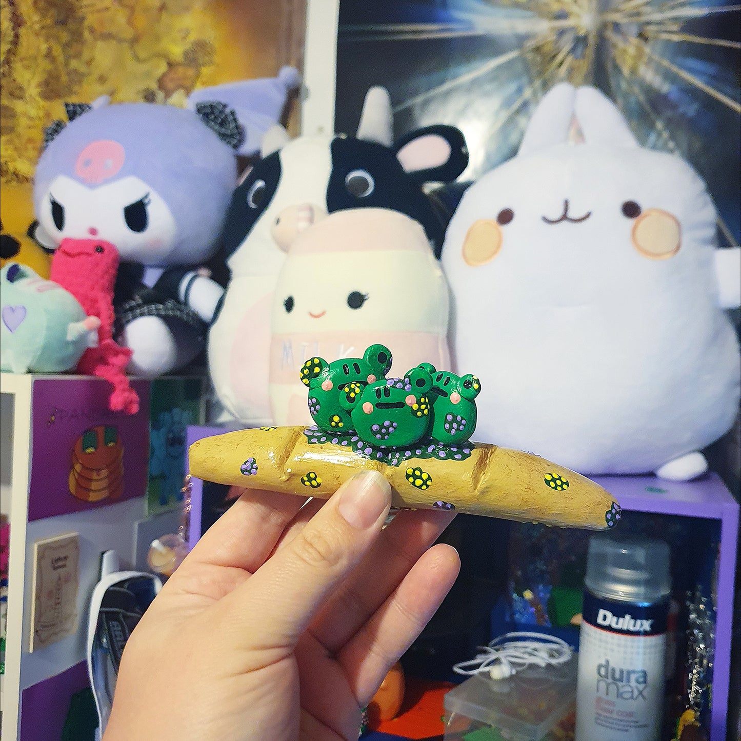 Baguette Frogs Clay Ornament image 5