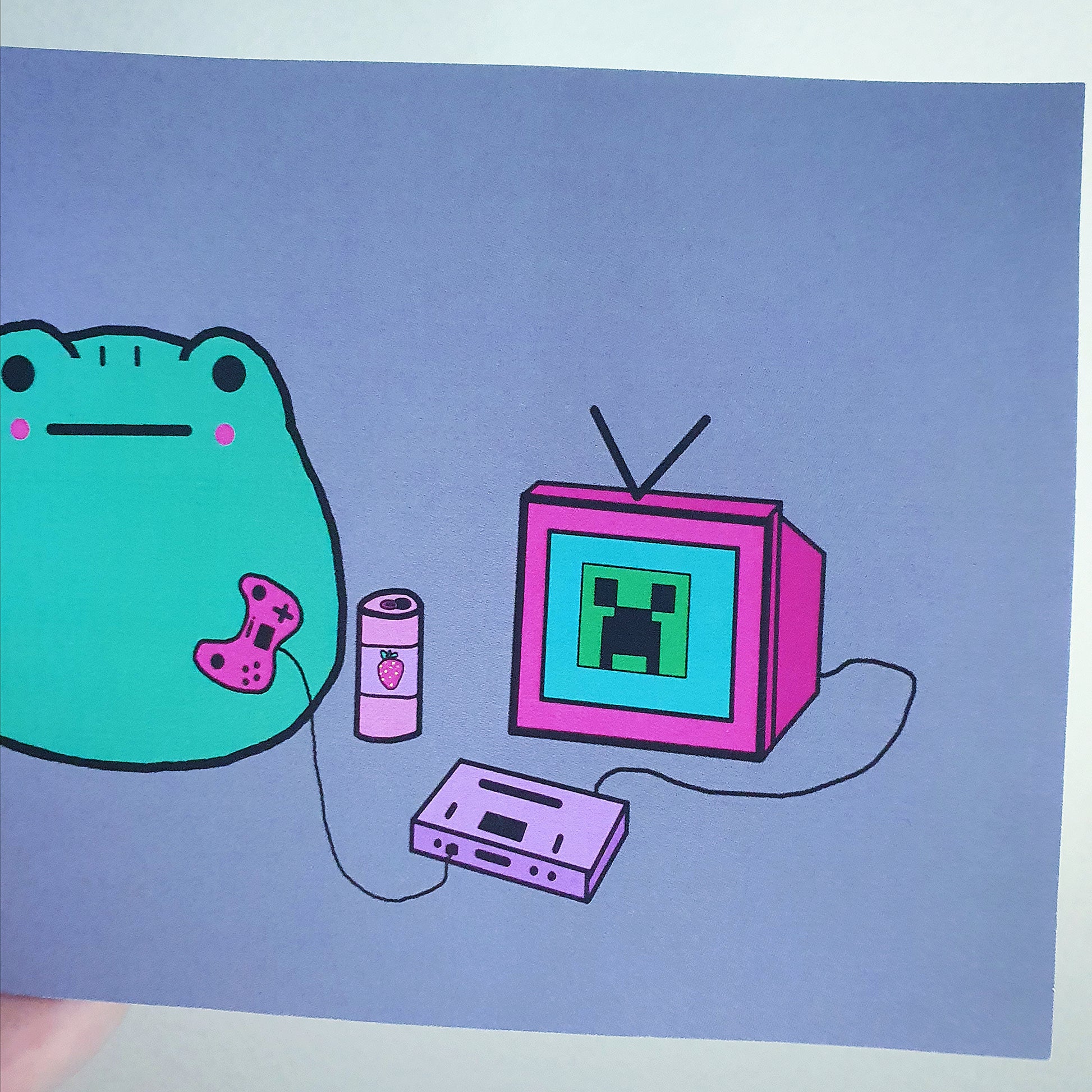 Gamer Frog Mini Print image 2