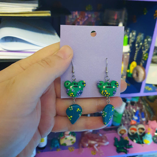 Frog & Leaf Earrings image 1