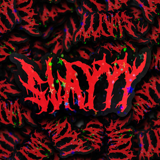 SLAYYY METAL RED- STICKER image 0