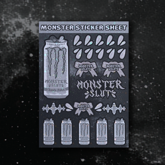 MONSTER SL#T WHITE- STICKERSHEET image 0