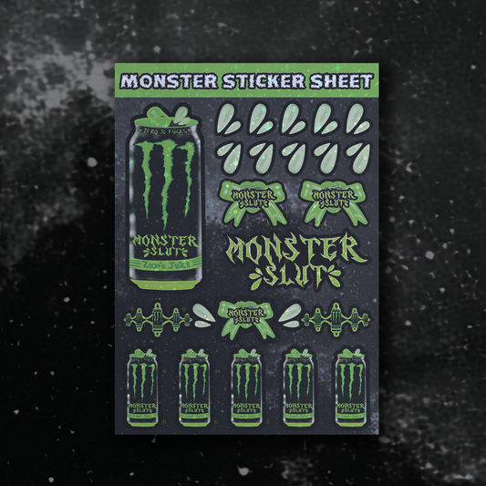 MONSTER SL#T GREEN - STICKERSHEET image 0
