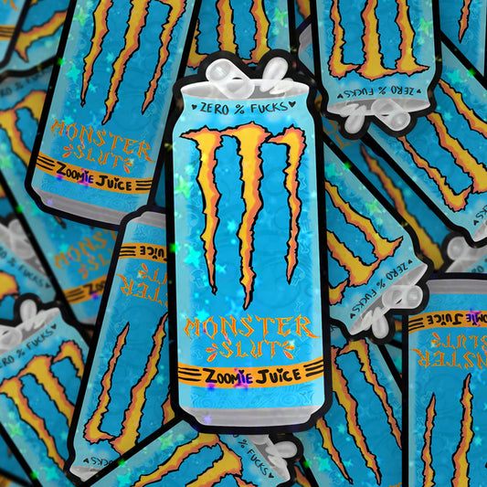 MONSTER SL#T ORANGE/BLUE - STICKER image 0