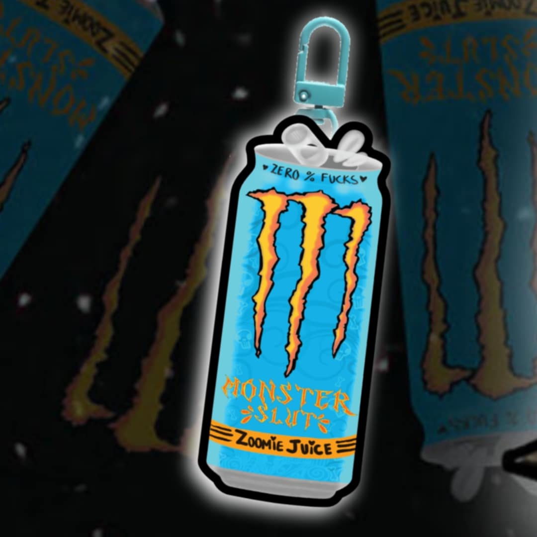 Monster Sl#t Can ORANGE - Keychain
