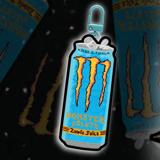 Monster Sl#t Can ORANGE - Keychain