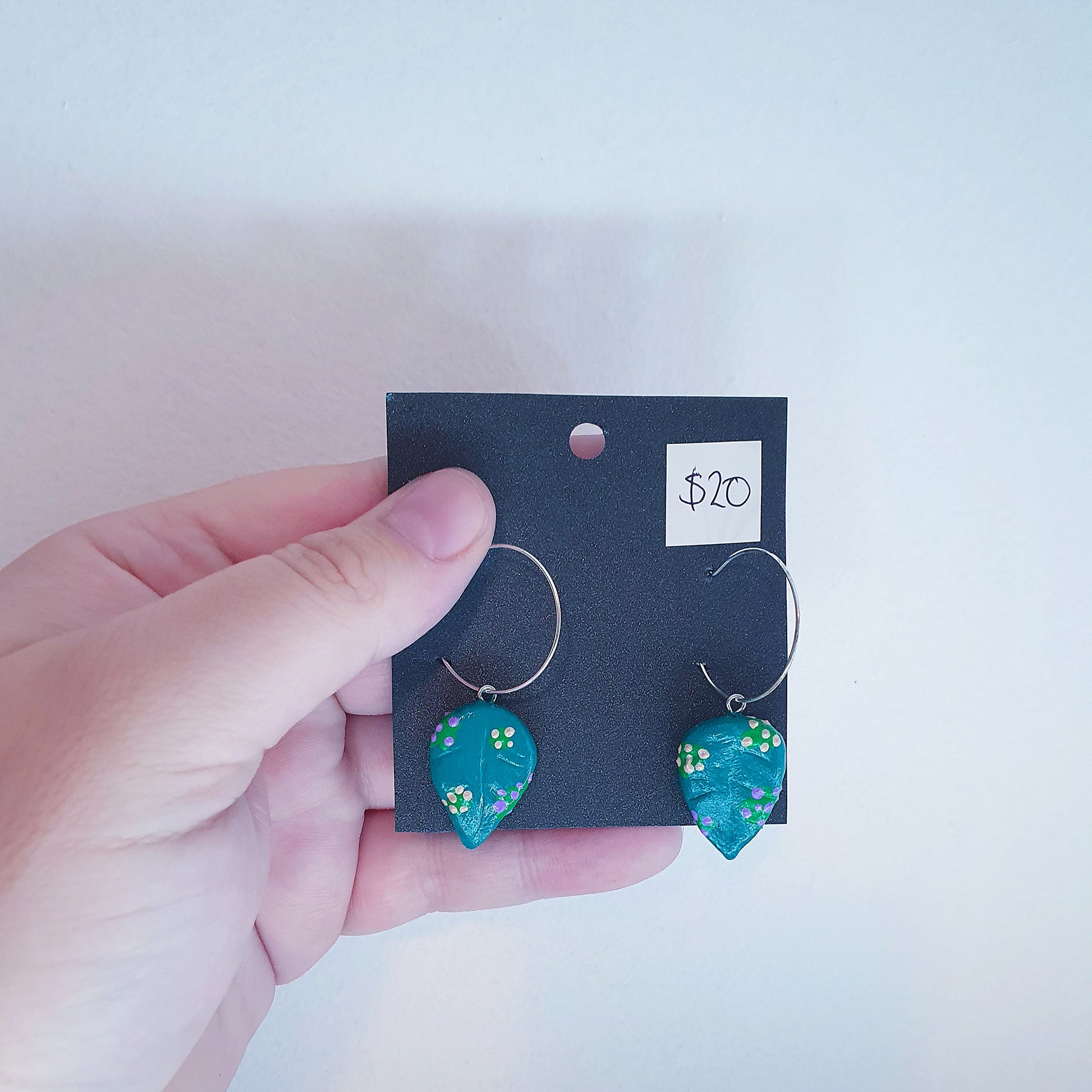 Leaf Hoop Earrings image 4