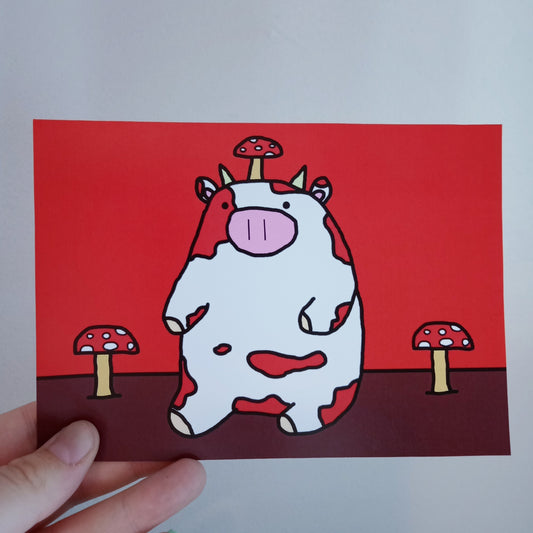 Mushroom Cow A5 Print (Discontinued) image 0