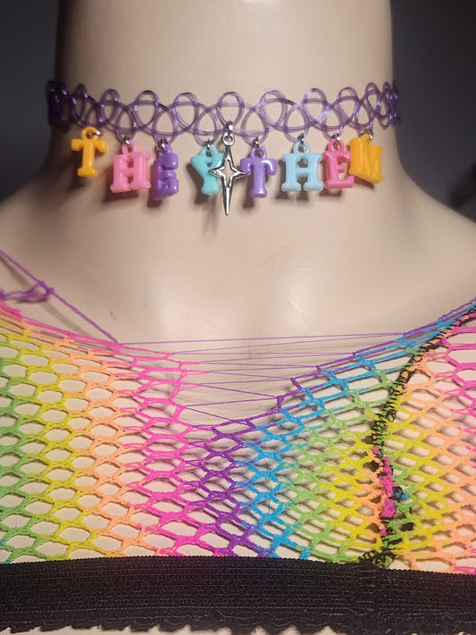 THEY/THEM - STRETCHY CHOKER image 0