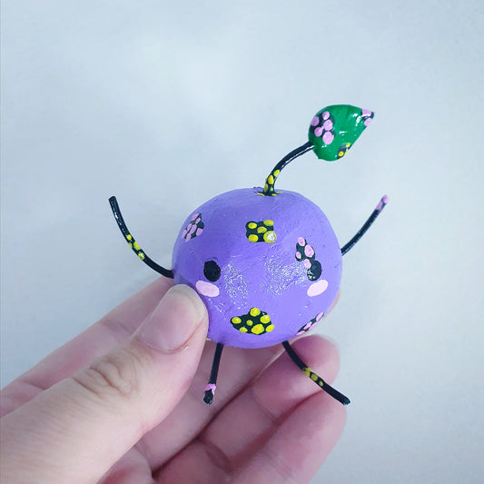 Lilac Junimo Clay Ornament (Stardew Valley) image 0