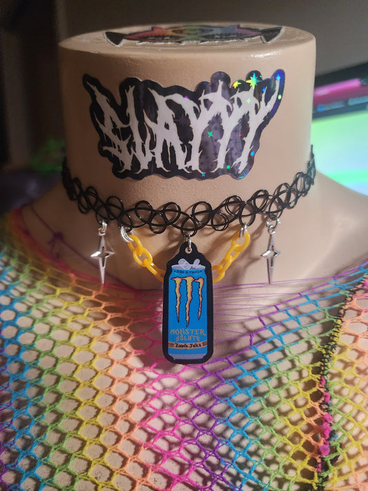 MONSTERSL#T CAN ORANGE - Stretchy Choker (ORANGE)