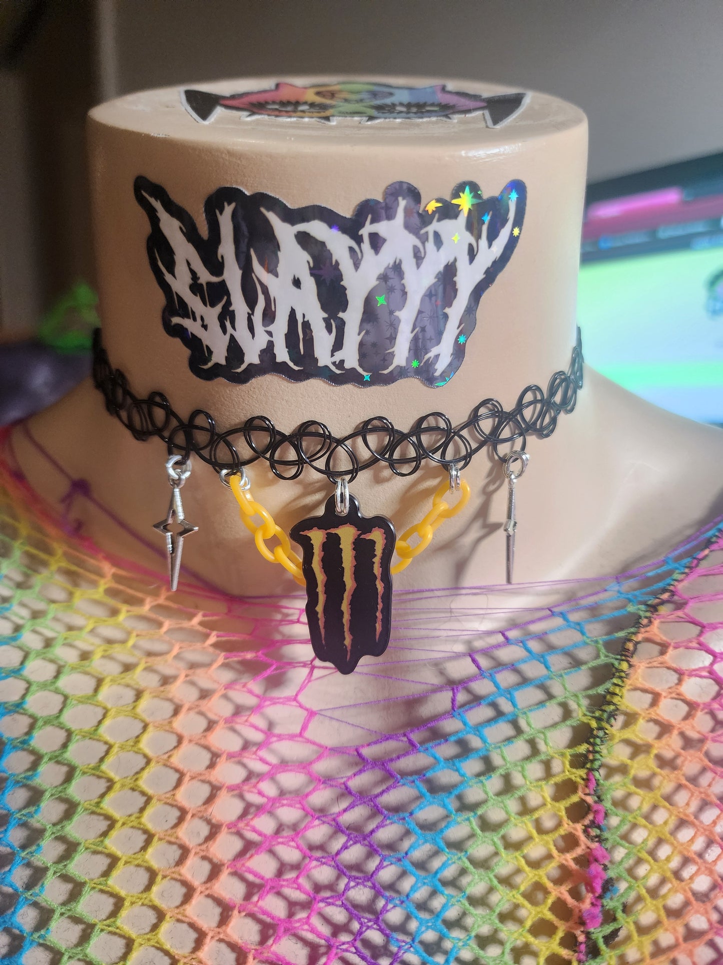 MONSTERSL#T M ORANGE - Stretchy Choker