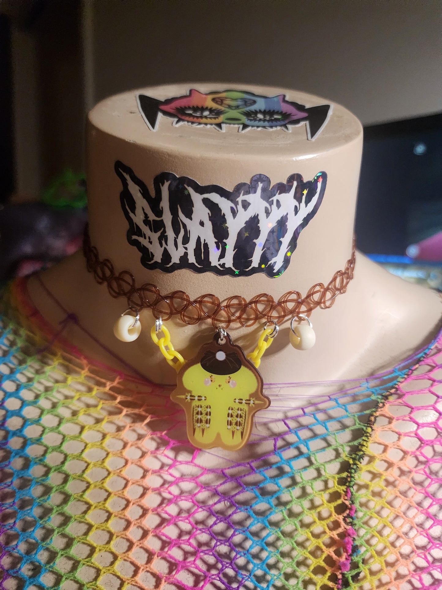 POMPOMPURIN - Stretchy Choker (BROWN)