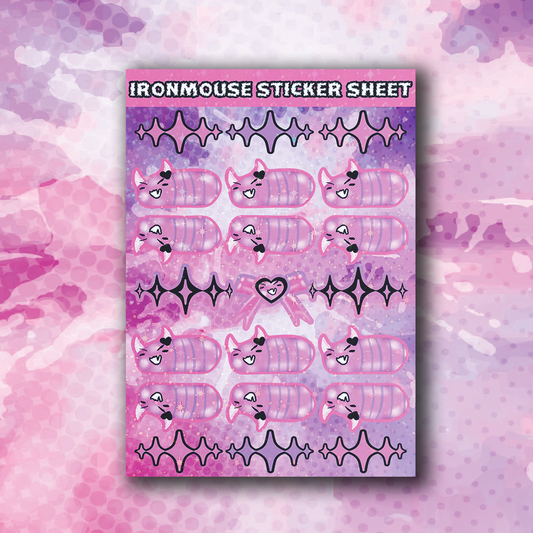 IRONMOUSE WORM - STICKERSHEET image 0