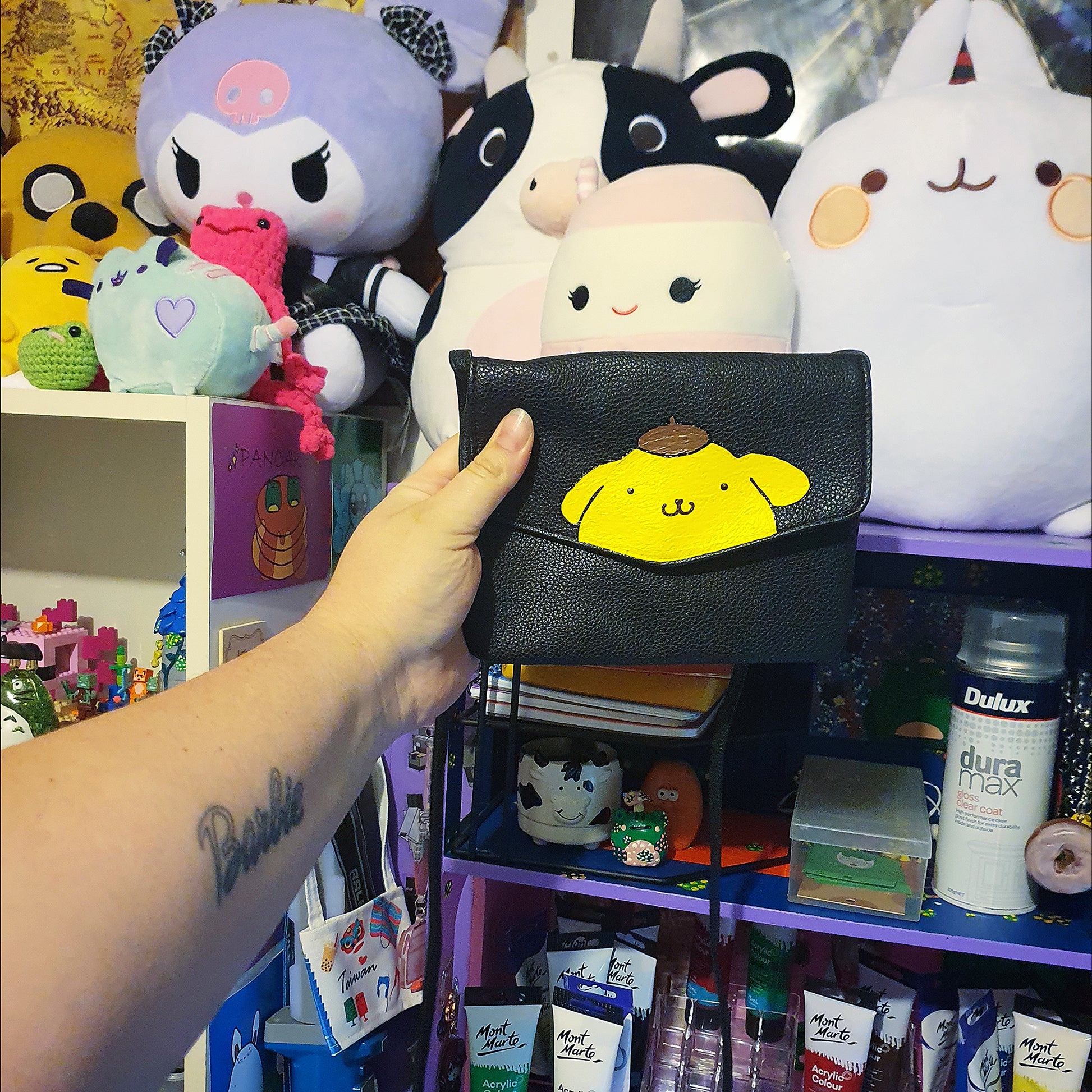 Pompompurin Hand Painted Handbag image 1