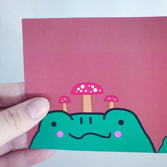 Mushroom Frog Mini Print image 1