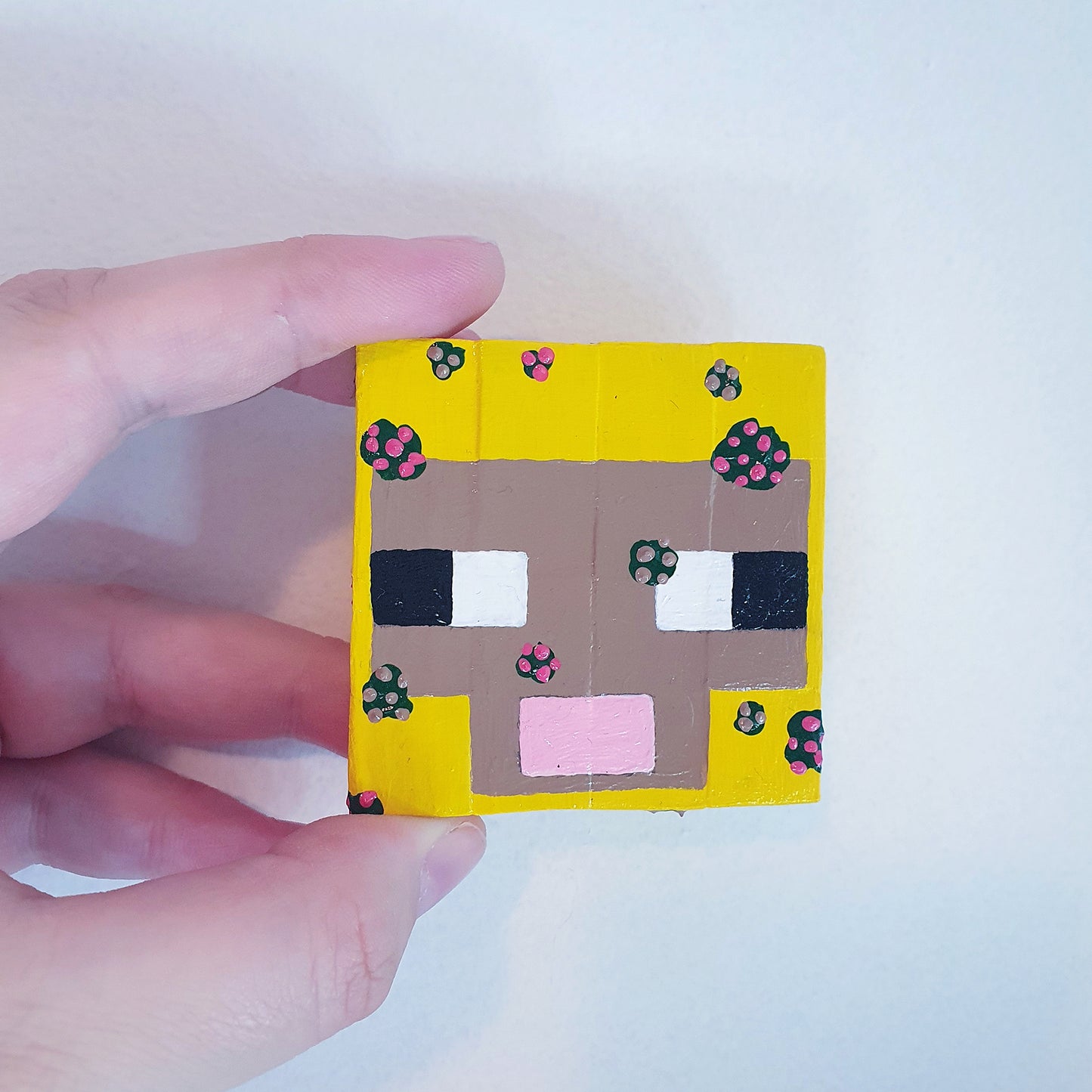 Yellow Sheep Minecraft Block Art image 0