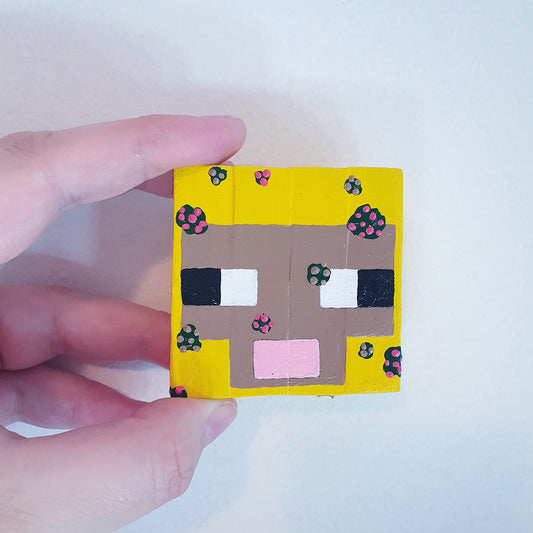 Yellow Sheep Minecraft Block Art image 0