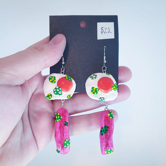 Egg & Bacon Earrings image 0