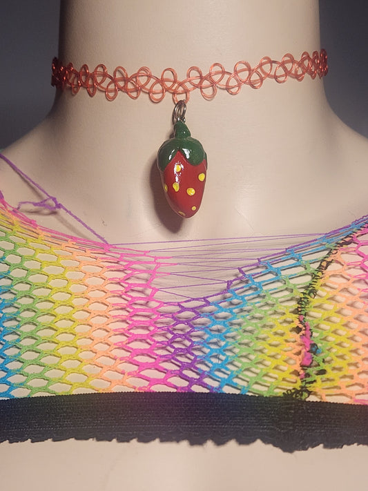 STRAWBERRY - STRETCHY CHOKER image 0
