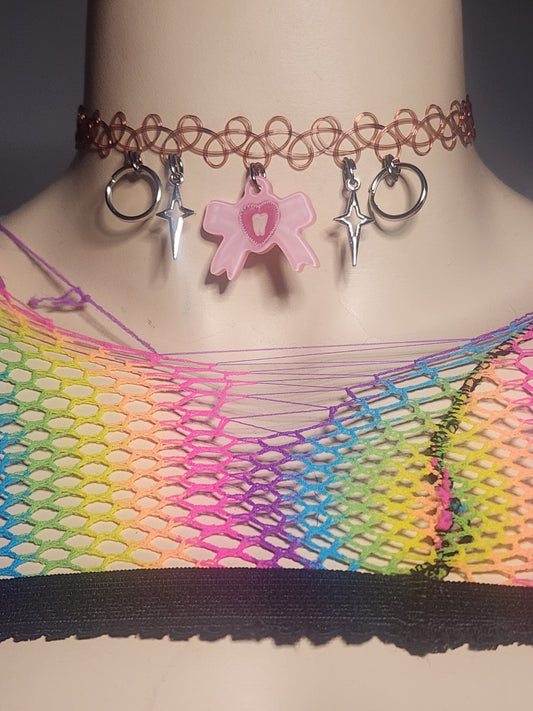TEEF BOW RINGS - STRETCHY CHOKER image 0