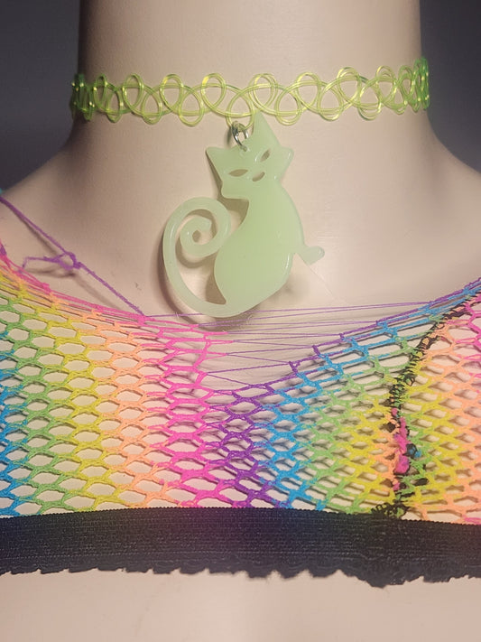 GLOW CAT - STRETCHY CHOKER image 0