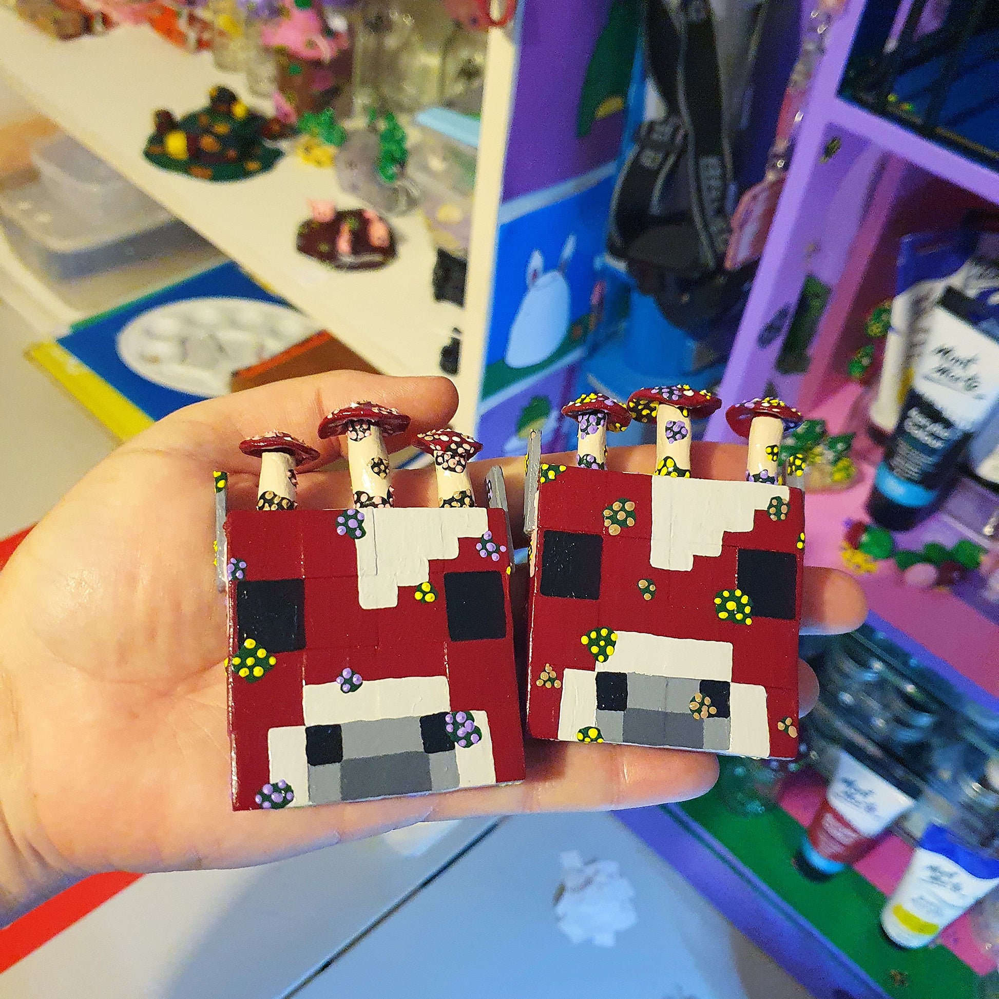 Mooshroom Minecraft Block Art image 3