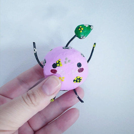 Pink Junimo Clay Ornament (Stardew Valley) image 0
