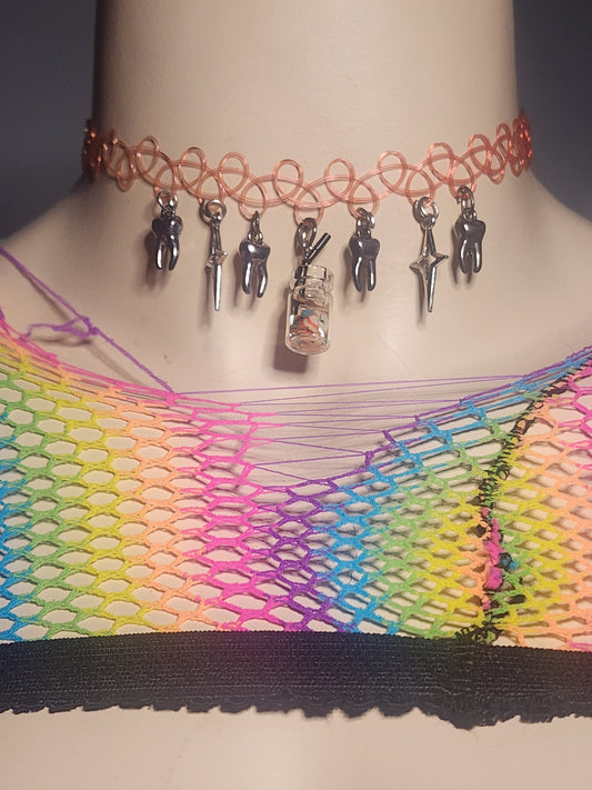 BONE-APPLE-TEETH - STRETCHY CHOKER image 0