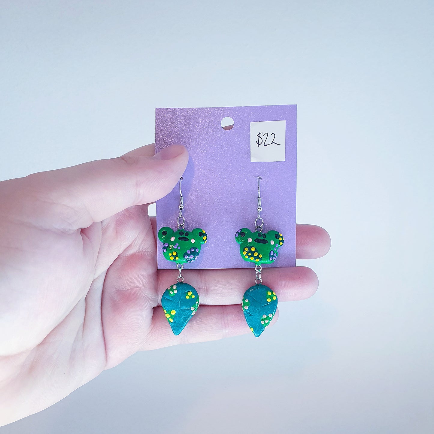 Frog & Leaf Earrings image 4