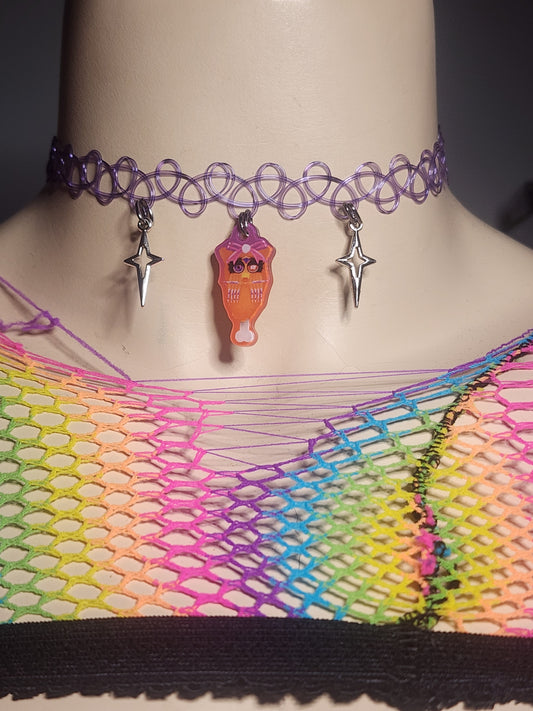 CHICKEN FURB  - STRETCHY CHOKER image 0
