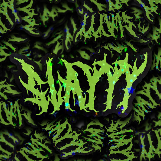 SLAYYY METAL GREEN - STICKER image 0