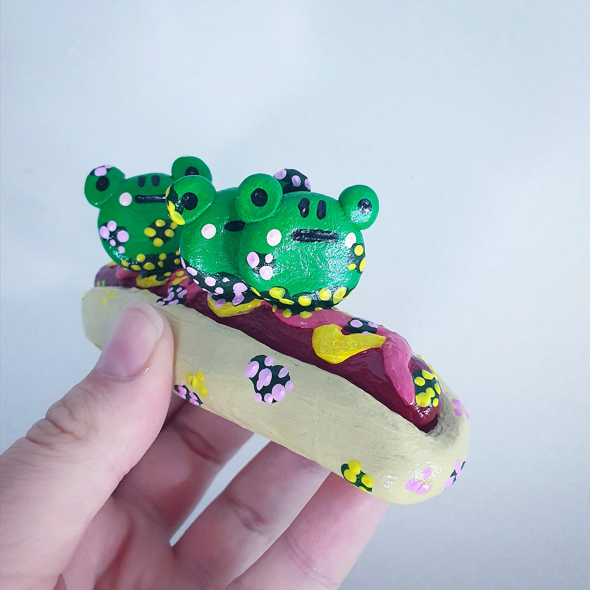 Hotdog Frogs Clay Ornament image 4