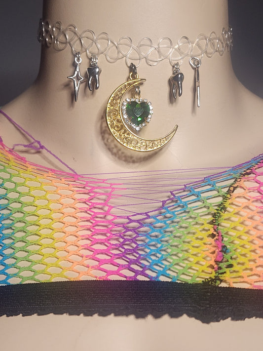 GREEN MOON - STRETCHY CHOKER image 0