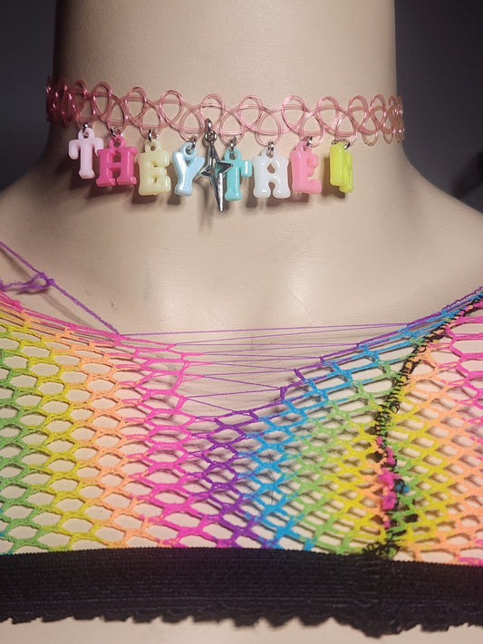 THEY/THEM - STRETCHY CHOKER image 0