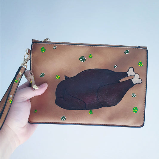 Roast Chicken Hand Painted Handbag image 0