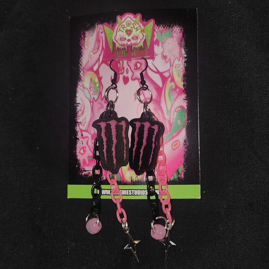 M PINK GLOW BEADS - EARRINGS image 0