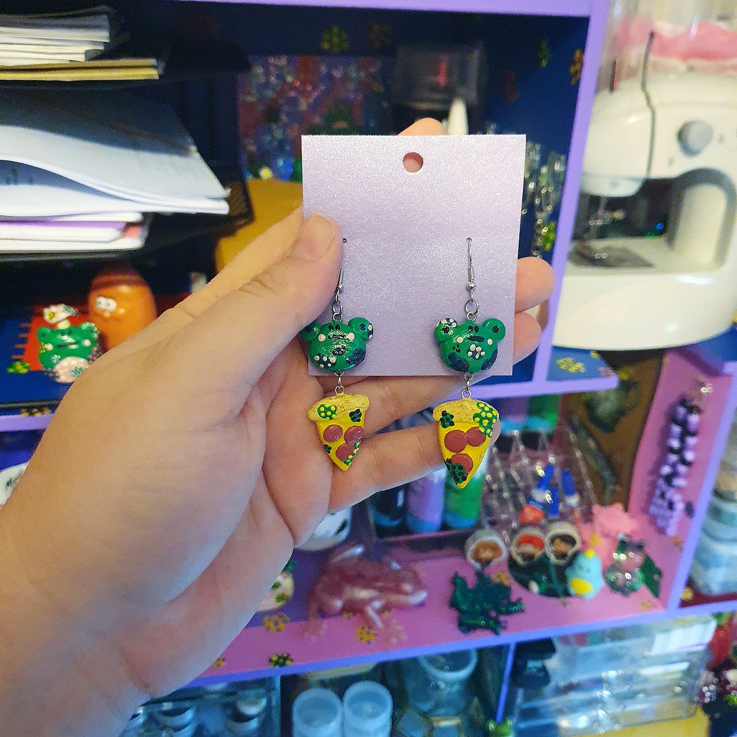 Frog & Pizza Earrings image 3