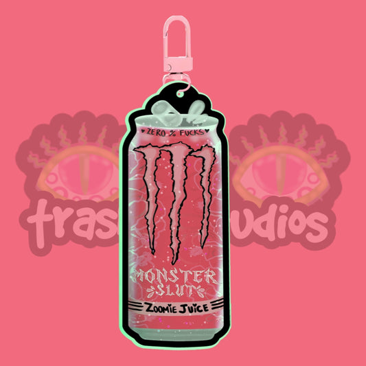Monster Sl#t Can PINK - Keychain image 0