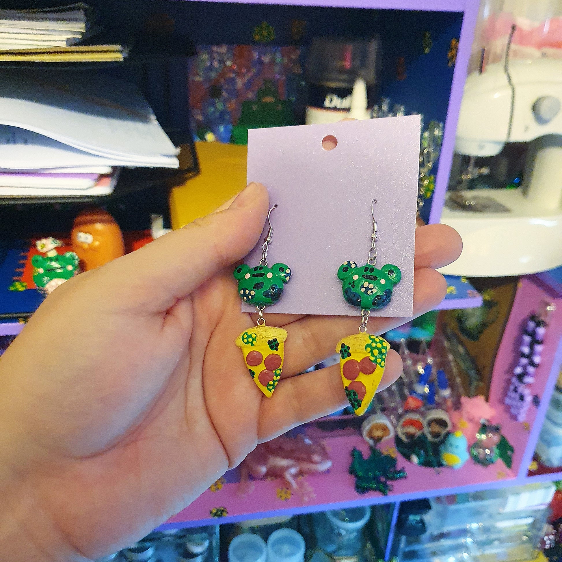 Frog & Pizza Earrings image 5