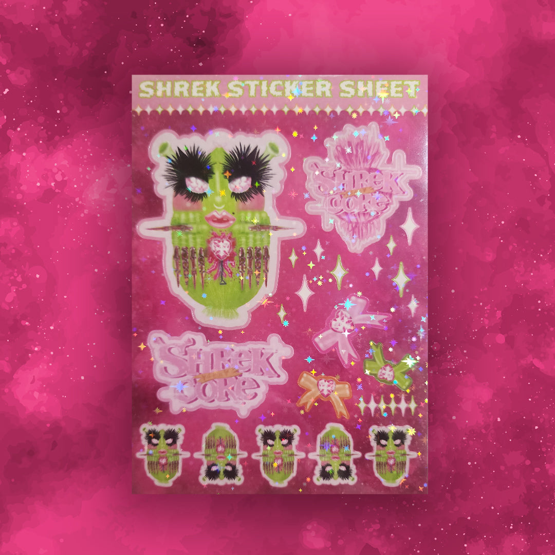 SHREKCORE PINK - STICKERSHEET image 0