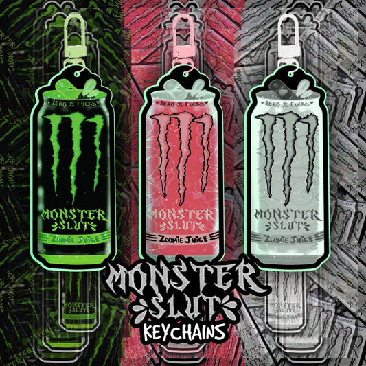 Monster Sl#t Can PINK - Keychain image 3