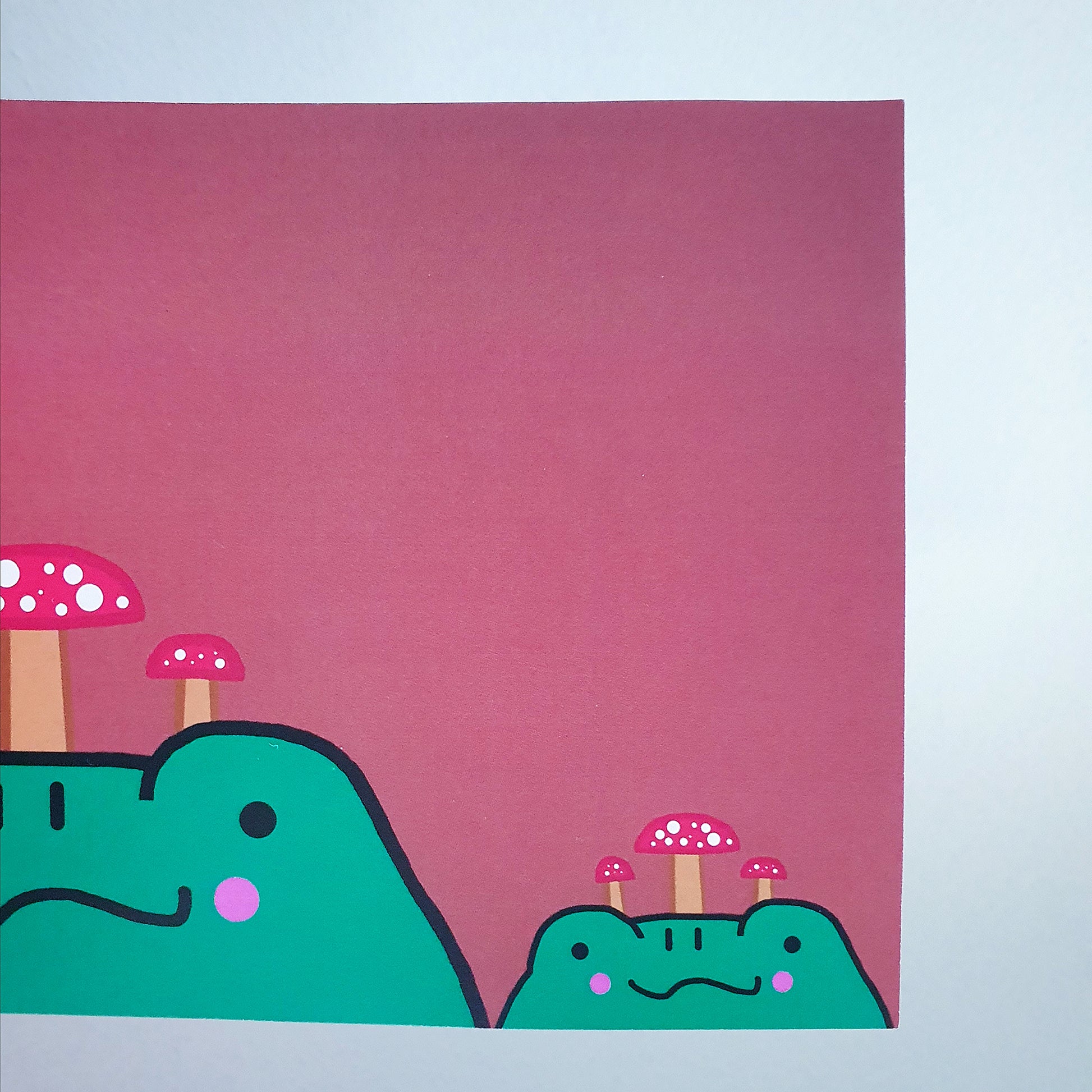 Mushroom Frog Mini Print image 2