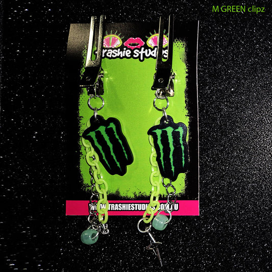 Monster Sl#t GREEN M - HAIR CLIPZ